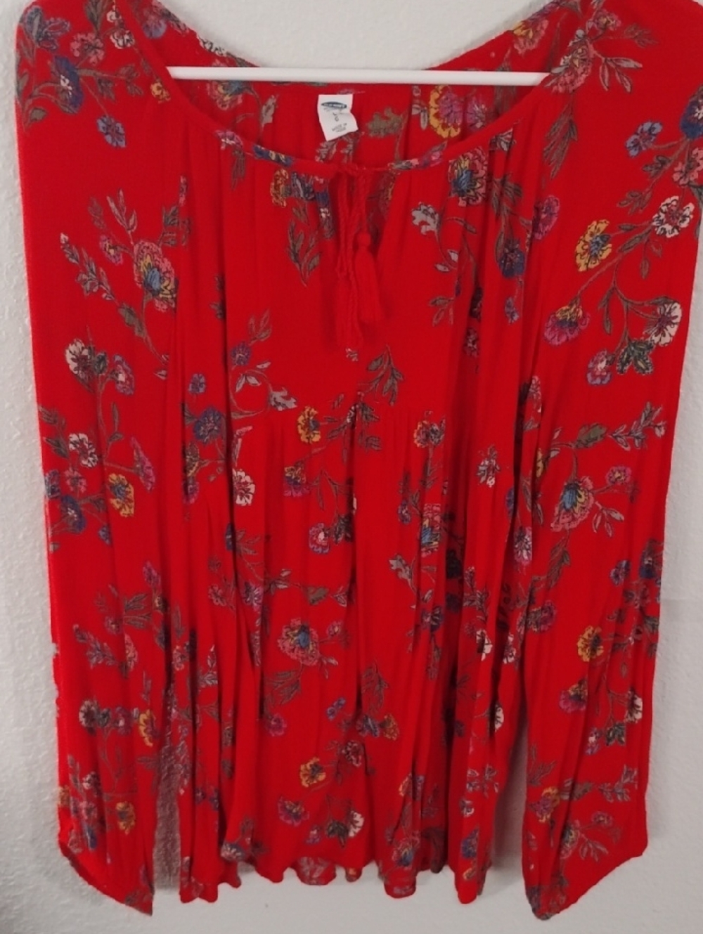 Old navy red floral top